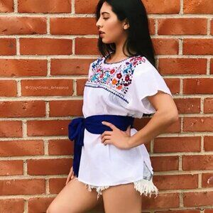 Mexico Embroidered Cotton Top Shirt